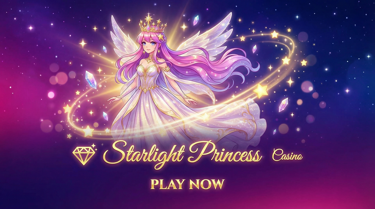 Starlight Princess - A princesa mágica do mgmbet casino cercada por estrelas brilhantes e cristais encantados